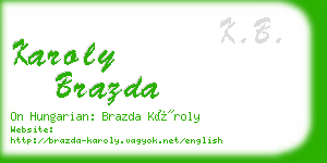 karoly brazda business card